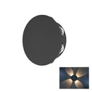 LÁMPARA DE PARED EXTERIOR LED 8X1W, EMITE 800LM, TONALIDAD 3000K, 100-240V/50-60HZ, ACABADO NEGRO.