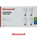 SET DE 4 FOCOS  LED A19,  9W, 800LM, 6500K ,100-240V, 50-60HZ,  PF>0.5, CRI>80, TAMAÑO A60, MARCA HONEYWELL.