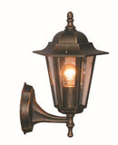 Lámpara De Pared Tipo Farol 1Xe27 60W (No Incluido) Acabado Bronze /Metal Vidrio.