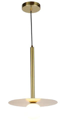 LÁMPARA DE TECHO COLGANTE 1XG9-7W ( NO INCLUIDO) 110-240V/50-60HZ, ACABADO PLATING GOLD.