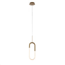 LÁMPARA DE TECHO COLGANTE  LED MODERNA DECORATIVA 12W, 3000K, L 110-240V/50-60HZ, ACABADO BRASS PLATED METAL.