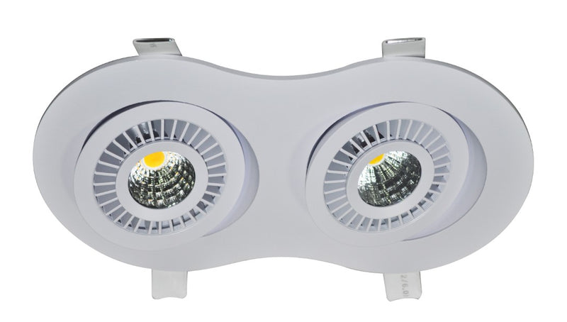 DOWNLIGHT LED DOBLE DIRIGIBLE 2X7W 3000K 110-240V