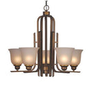 LÁMPARA DE TECHO COLGANTE DECORATIVA CLÁSICA 5XE27-60W.