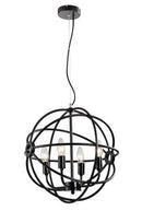 LÁMPARA DE TECHO COLGANTE MODERNA DECORATIVA 4XE12-40W.