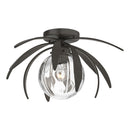 Hubbardton Forge - 124350-SKT-07-LL0631 - One Light Semi-Flush Mount - Dahlia - Dark Smoke
