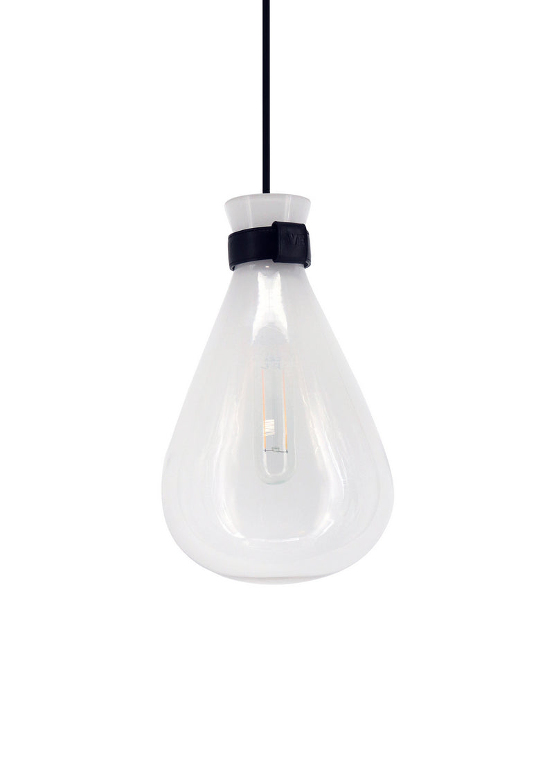 Avenue Lighting - HF8188-WHT - One Light Pendant - Del Mar - White/Clear