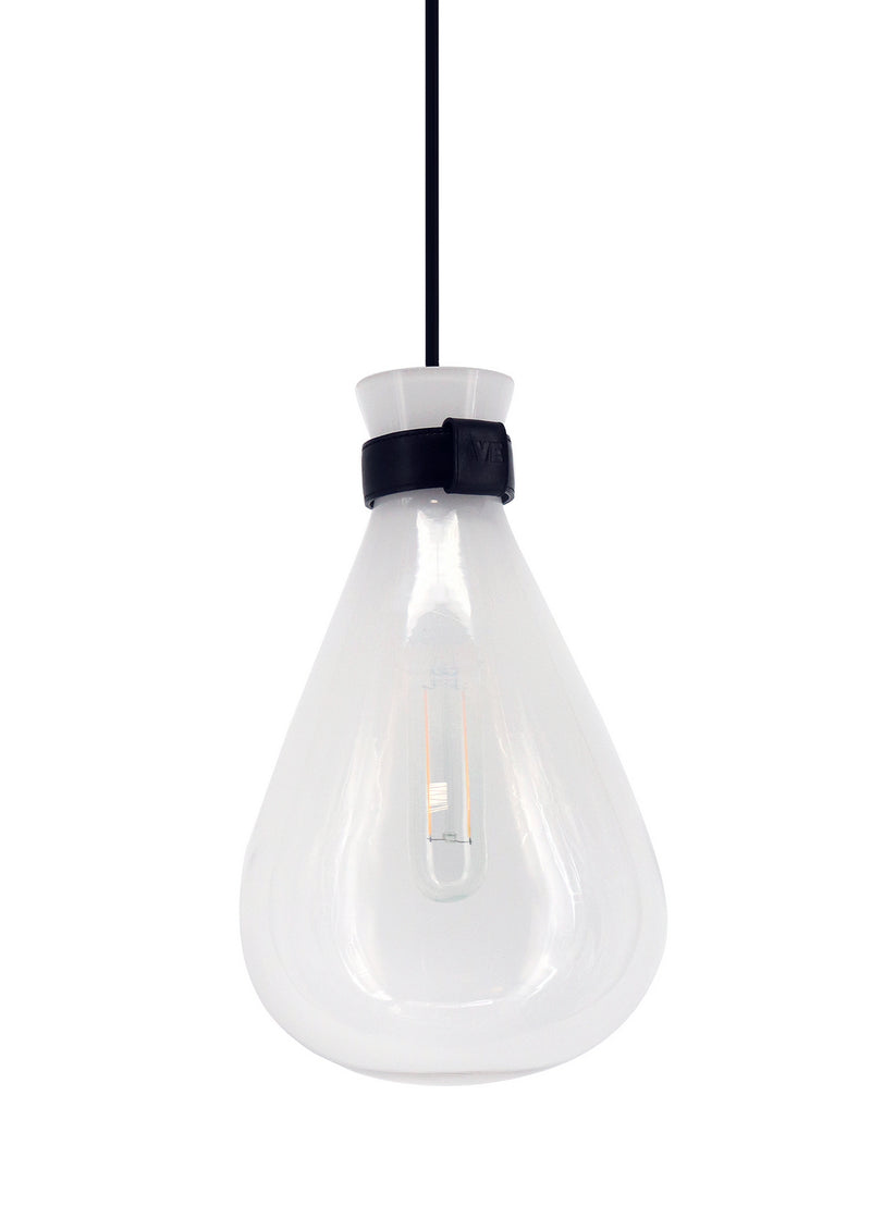 Avenue Lighting - HF8189-WHT - One Light Pendant - Del Mar - White/Clear