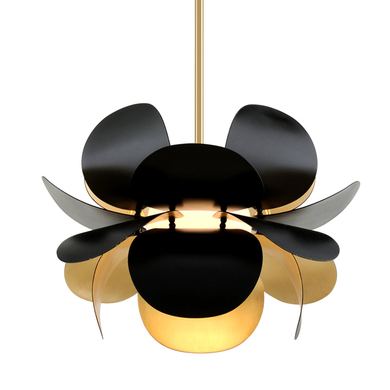 Corbett Lighting - 308-41-GL/SBK - One Light Pendant - Ginger - Gold Leaf/Black