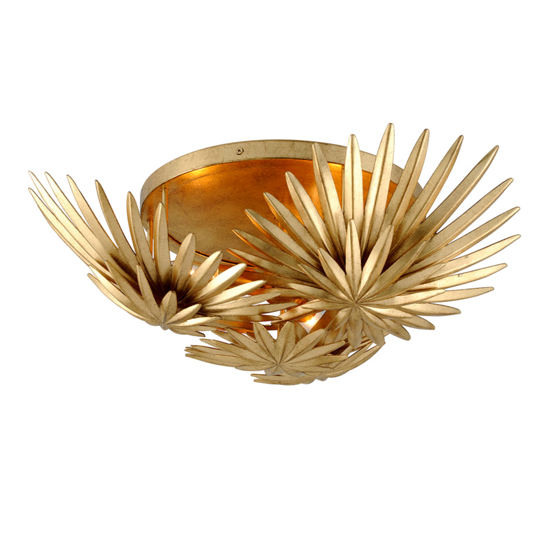 Corbett Lighting - 309-33-VGL - Three Light Semi Flush Mount - Savvy - Vintage Gold Leaf