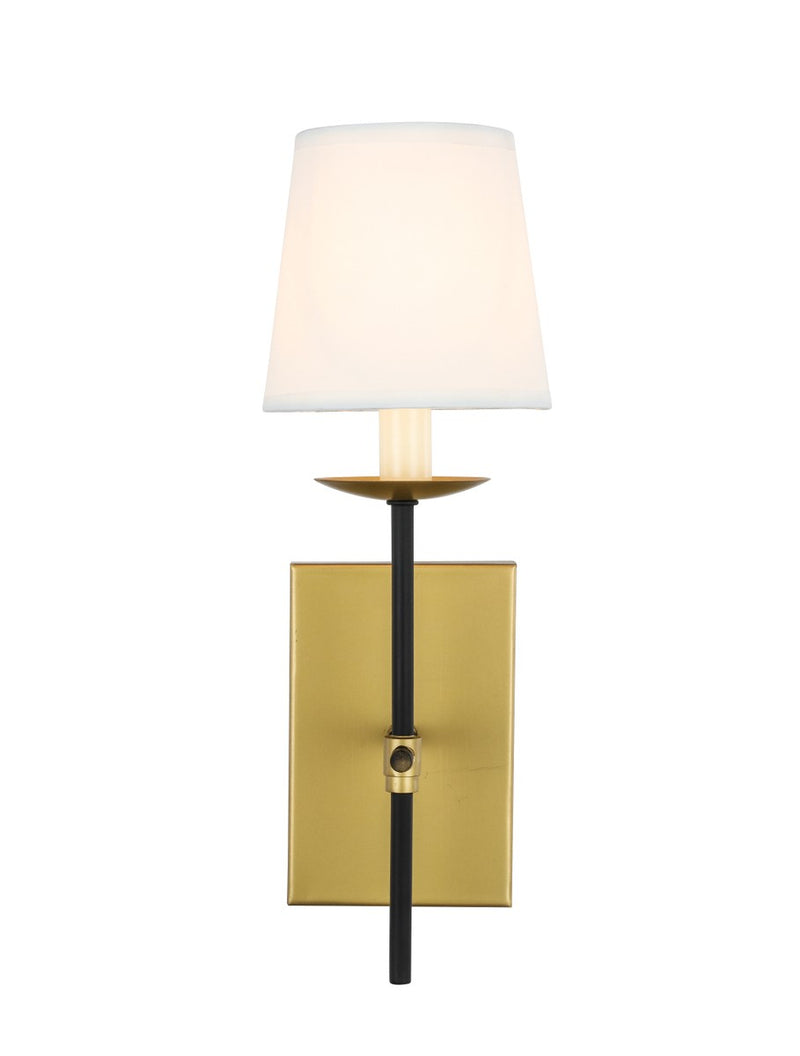 Elegant Lighting - LD6102W4BRBK - One Light Wall Sconce - Eclipse - Brass and Black