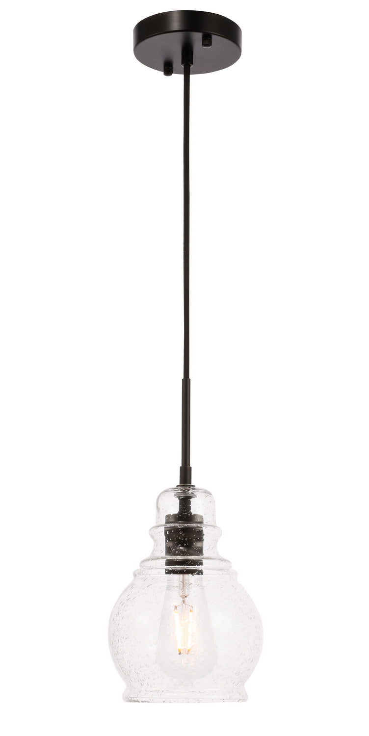 Elegant Lighting - LD6201BK - One Light Pendant - Pierce - Black