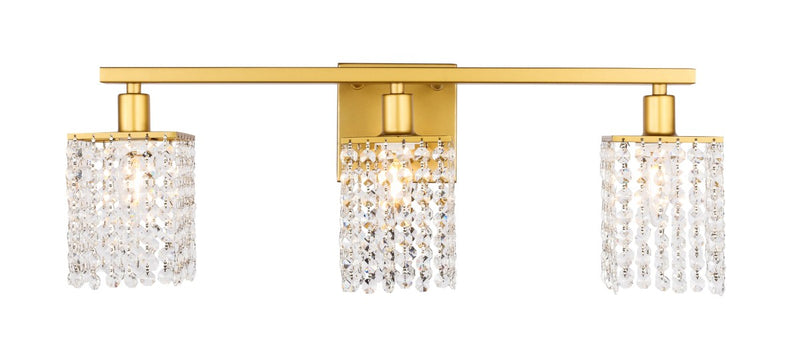 Elegant Lighting - LD7010BR - Three Light Wall Sconce - Phineas - Brass