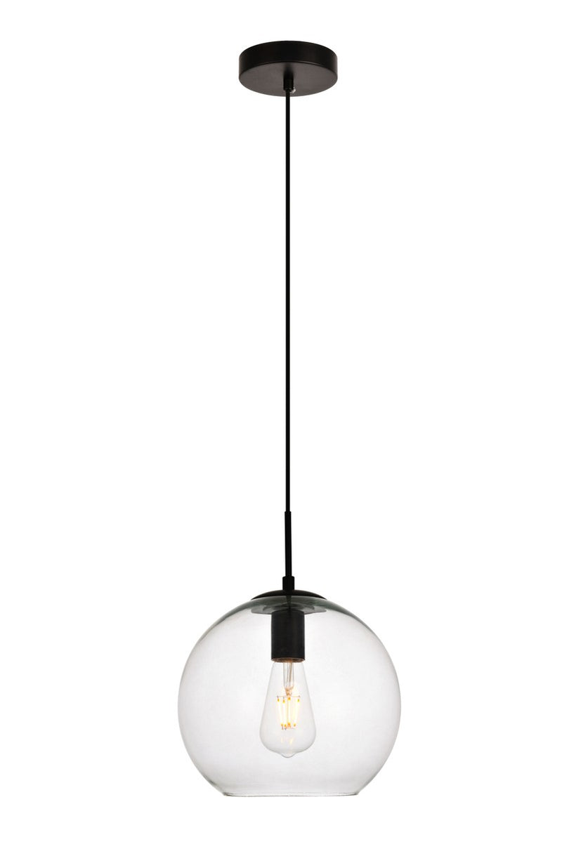 Elegant Lighting - LDPD2113 - One Light Pendant - Placido - Black