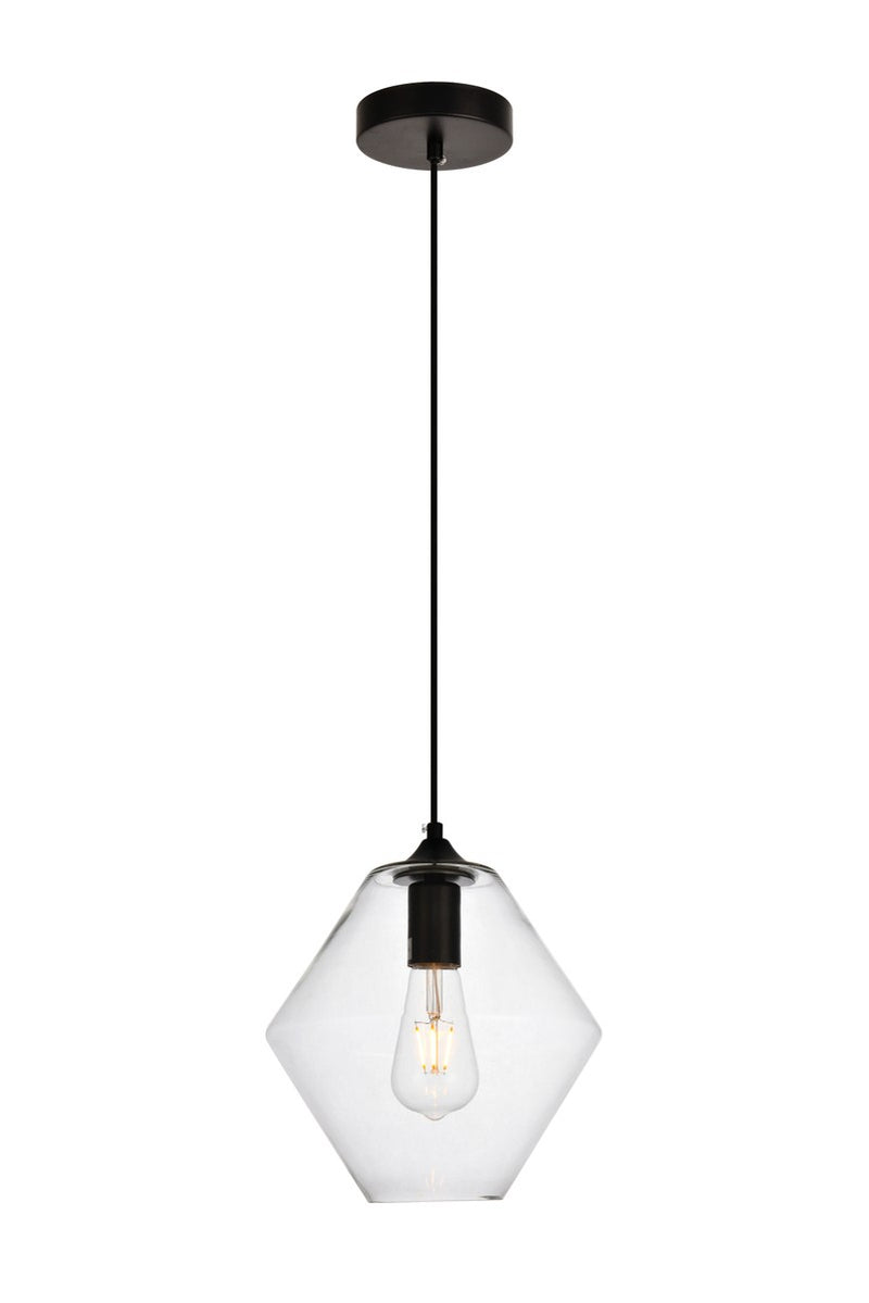 Elegant Lighting - LDPD2115 - One Light Pendant - Placido - Black