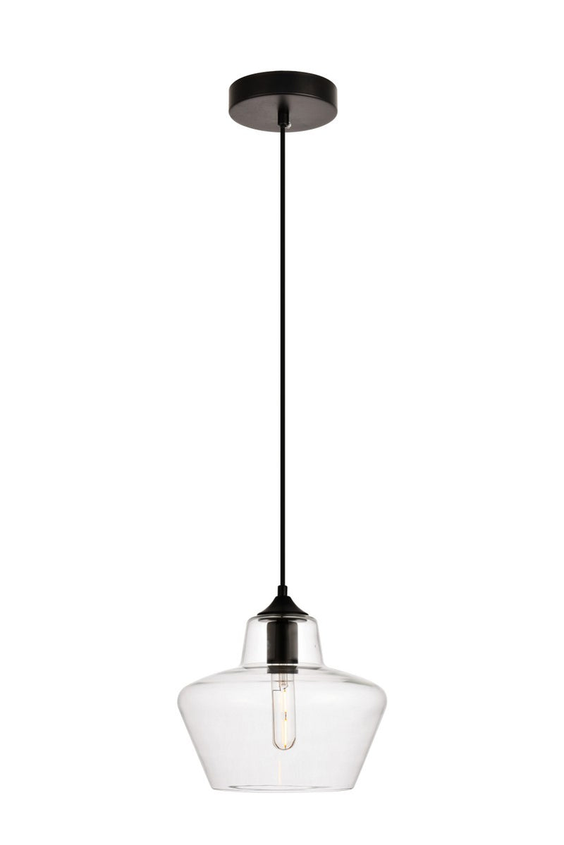 Elegant Lighting - LDPD2118 - One Light Pendant - Placido - Black