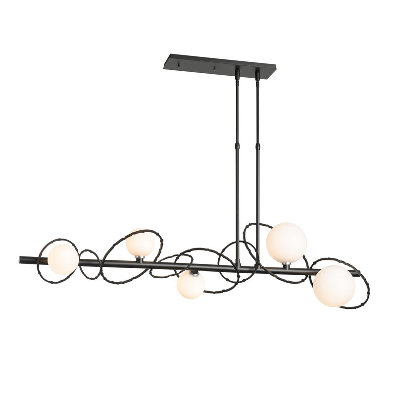 Hubbardton Forge - 131608-SKT-STND-10-GG0712 - Five Light Linear Pendant - Olympus - Black