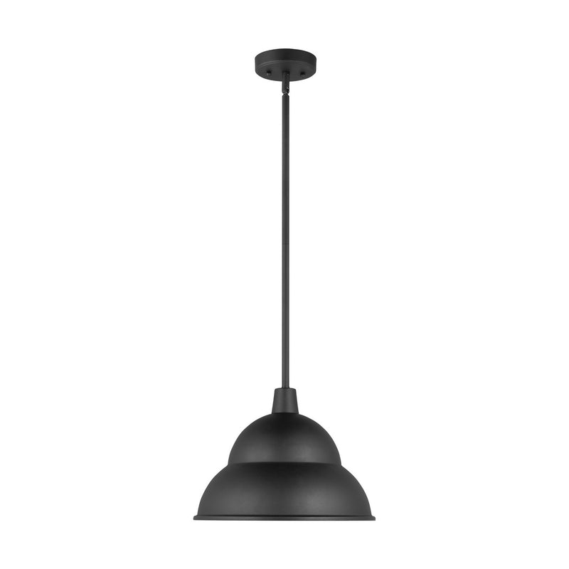 Visual Comfort Studio - 6236701EN3-12 - One Light Outdoor Pendant - Barn Light - Black