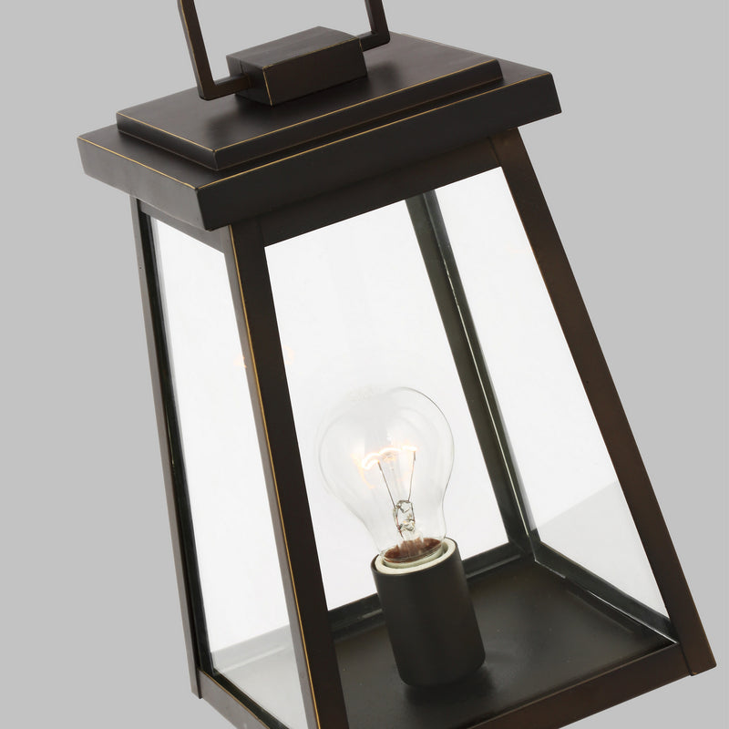 Visual Comfort Studio - 8248401-71 - One Light Outdoor Post Lantern - Founders - Antique Bronze