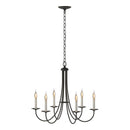 Hubbardton Forge - 101160-SKT-20 - Six Light Chandelier - Simple Lines - Natural Iron