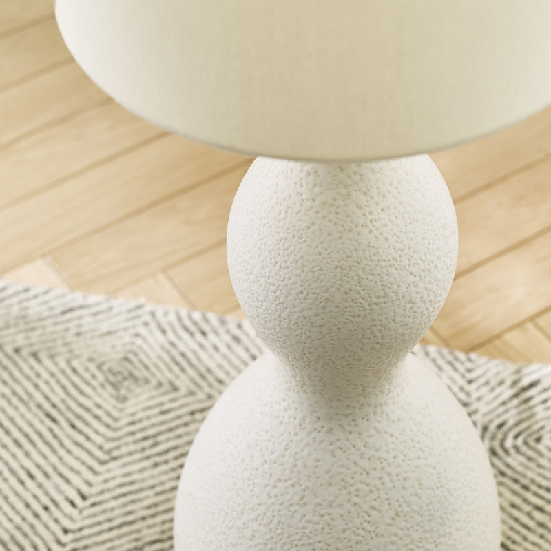 One Light Floor Lamp<br /><span style="color:#4AB0CE;">Entrega: 4-10 dias en USA</span><br /><span style="color:#4AB0CE;font-size:60%;">PREGUNTE POR ENTREGA EN PANAMA</span><br />Collection: Antonina<br />Finish: Marion White