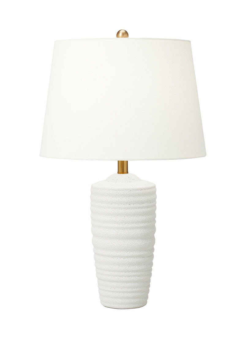 One Light Table Lamp<br /><span style="color:#4AB0CE;">Entrega: 4-10 dias en USA</span><br /><span style="color:#4AB0CE;font-size:60%;">PREGUNTE POR ENTREGA EN PANAMA</span><br />Collection: Waveland<br />Finish: Porous White