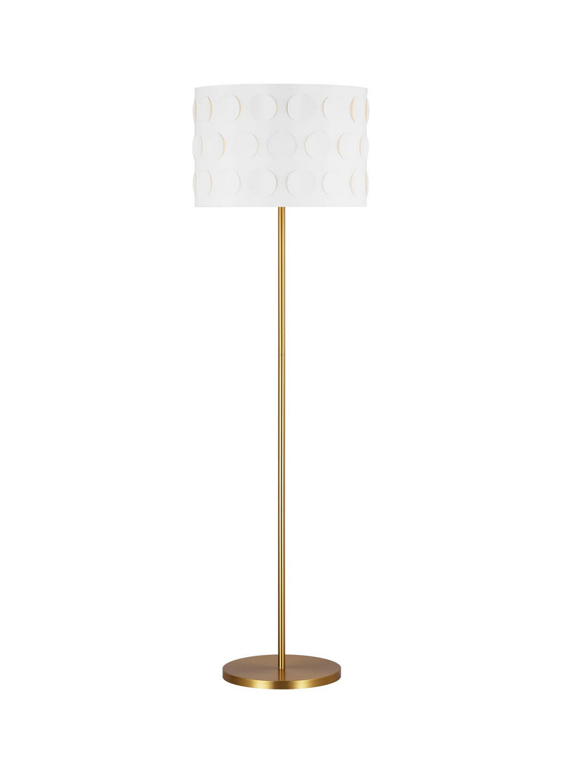 One Light Floor Lamp<br /><span style="color:#4AB0CE;">Entrega: 4-10 dias en USA</span><br /><span style="color:#4AB0CE;font-size:60%;">PREGUNTE POR ENTREGA EN PANAMA</span><br />Collection: Dottie<br />Finish: Burnished Brass