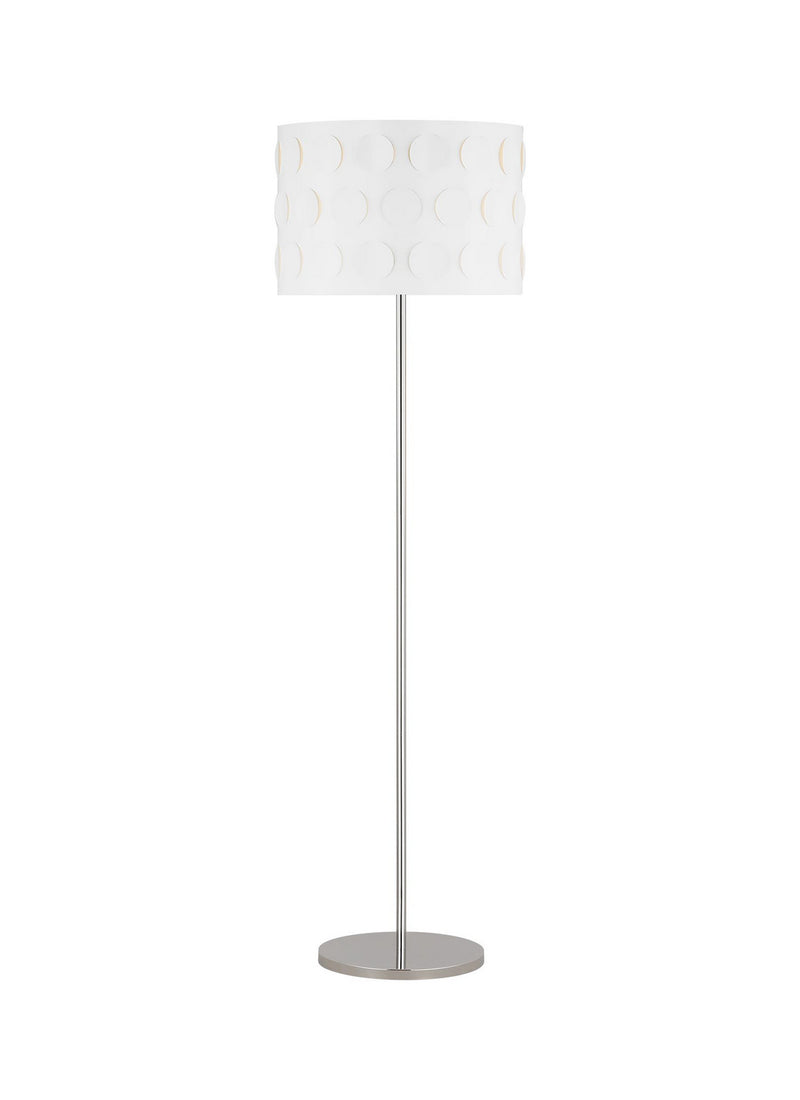 One Light Floor Lamp<br /><span style="color:#4AB0CE;">Entrega: 4-10 dias en USA</span><br /><span style="color:#4AB0CE;font-size:60%;">PREGUNTE POR ENTREGA EN PANAMA</span><br />Collection: Dottie<br />Finish: Polished Nickel