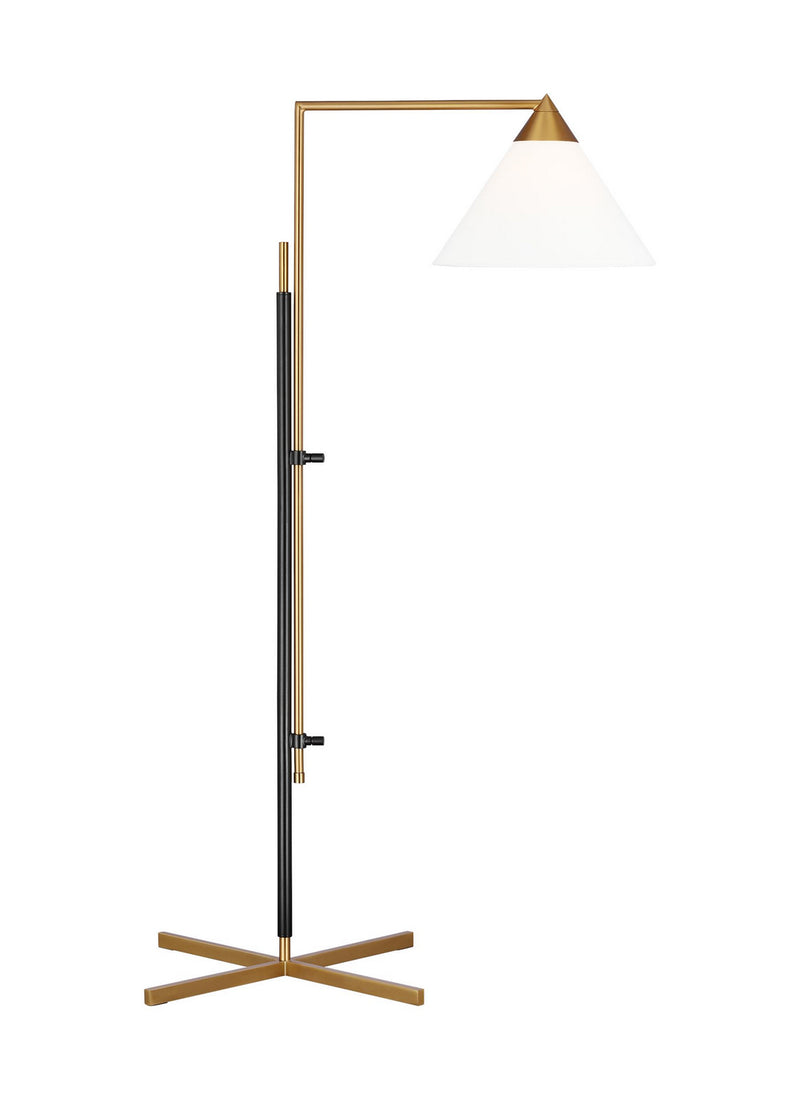 One Light Floor Lamp<br /><span style="color:#4AB0CE;">Entrega: 4-10 dias en USA</span><br /><span style="color:#4AB0CE;font-size:60%;">PREGUNTE POR ENTREGA EN PANAMA</span><br />Collection: Franklin<br />Finish: Burnished Brass and Deep Bronze