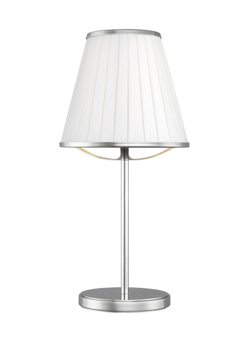 One Light Table Lamp<br /><span style="color:#4AB0CE;">Entrega: 4-10 dias en USA</span><br /><span style="color:#4AB0CE;font-size:60%;">PREGUNTE POR ENTREGA EN PANAMA</span><br />Collection: Esther<br />Finish: Polished Nickel