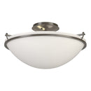 Hubbardton Forge - 124304-SKT-07-GG0053 - Three Light Semi-Flush Mount - Simple Lines - Dark Smoke