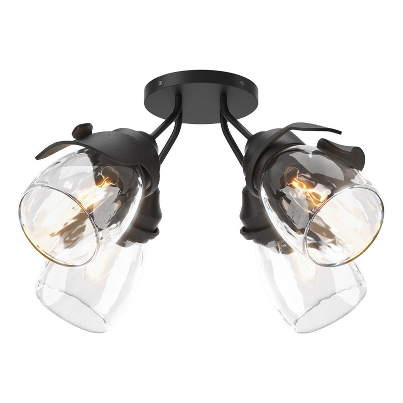 Hubbardton Forge - 121371-SKT-10-LL0330 - Four Light Semi-Flush Mount - Lapas - Black