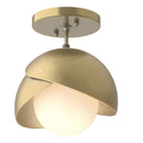 Hubbardton Forge - 121377-SKT-86-86-GG0711 - One Light Semi-Flush Mount - Brooklyn - Modern Brass