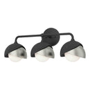 Hubbardton Forge - 201375-SKT-10-85-GG0711 - Three Light Bath Sconce - Brooklyn - Black