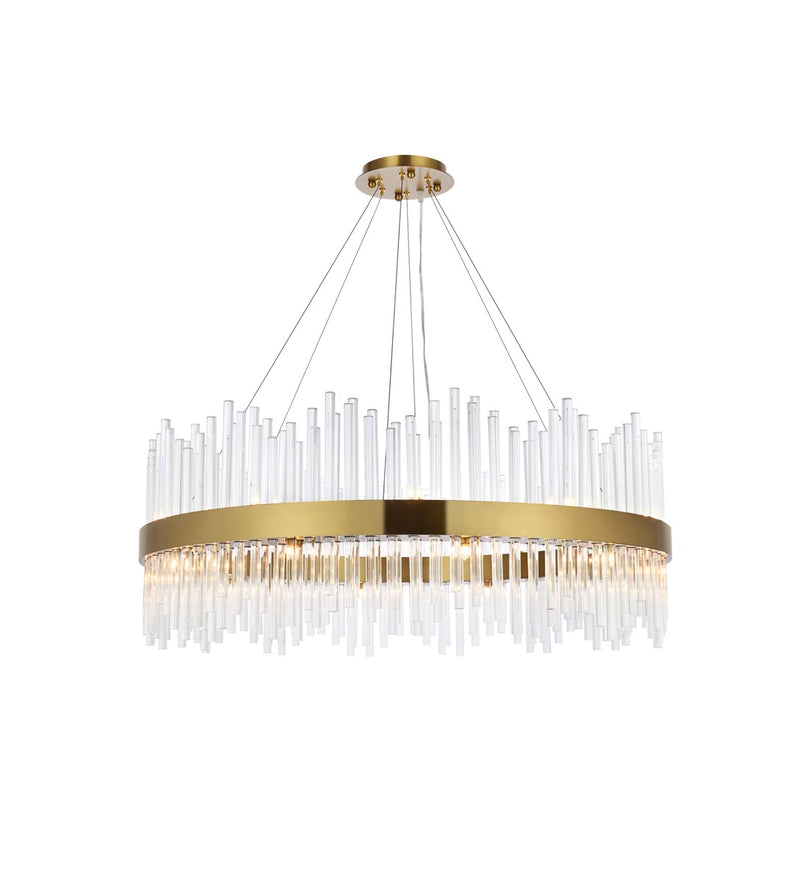 Elegant Lighting - 3000D36SG - 20 Light Pendant - Dallas - Satin Gold