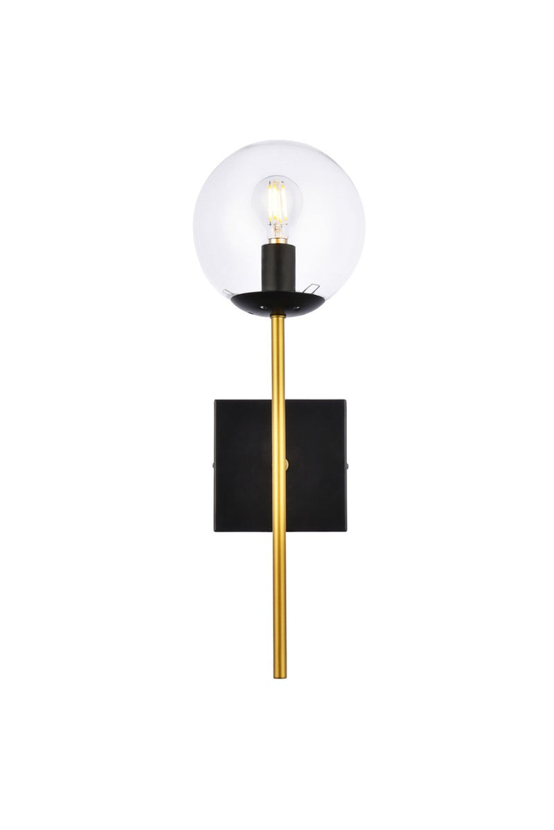 Elegant Lighting - LD2359BKR - One Light Wall Sconce - Neri - Black and Brass