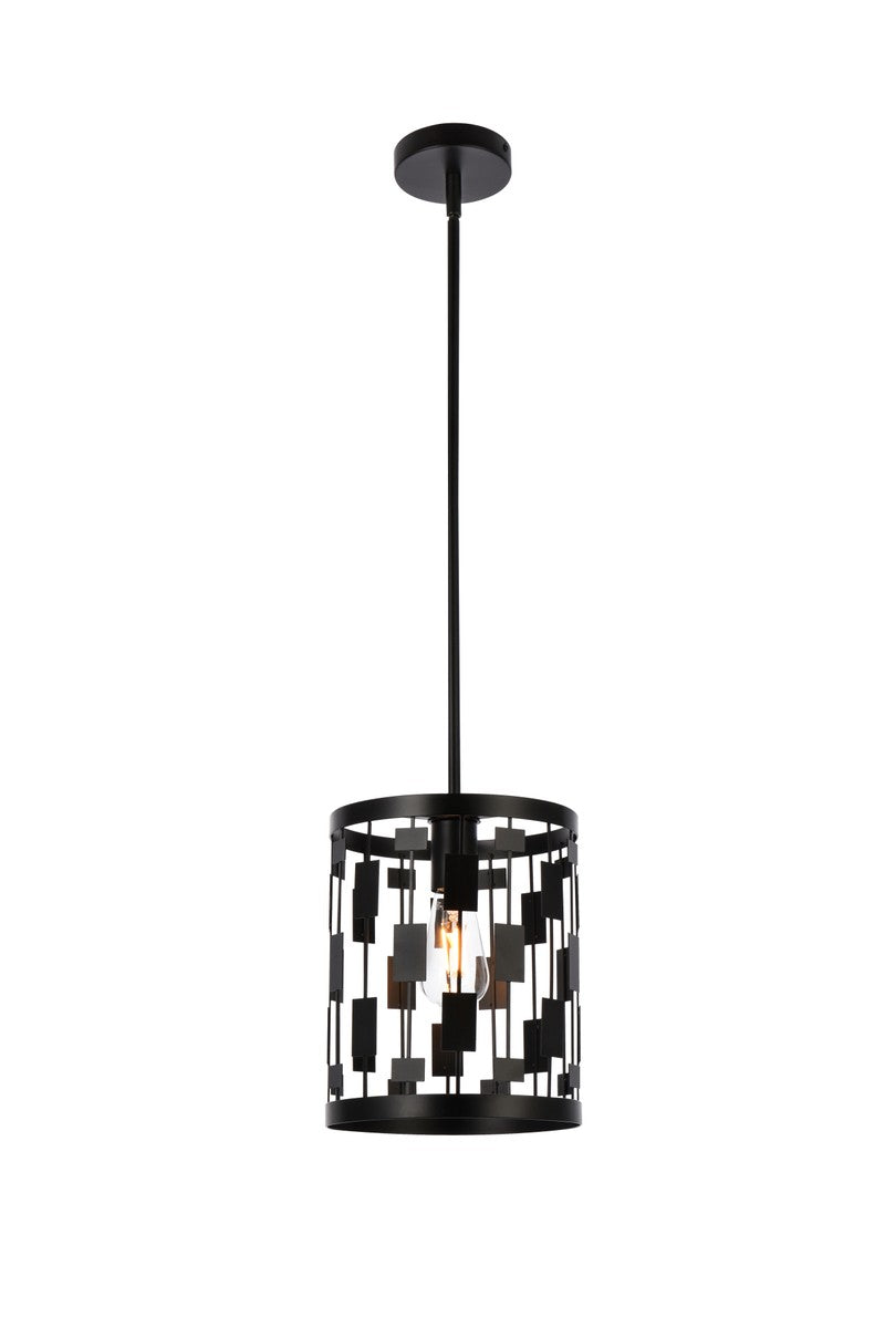 Elegant Lighting - LD7073D9BK - One Light Pendant - Levante - Black