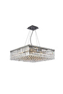 Elegant Lighting - V2032D24BK/RC - 12 Light Chandelier - Maxime - Black And Clear
