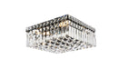 Elegant Lighting - V2032F14BK/RC - Five Light Flush Mount - Maxime - Black And Clear
