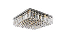 Elegant Lighting - V2032F16BK/RC - Six Light Flush Mount - Maxime - Black And Clear