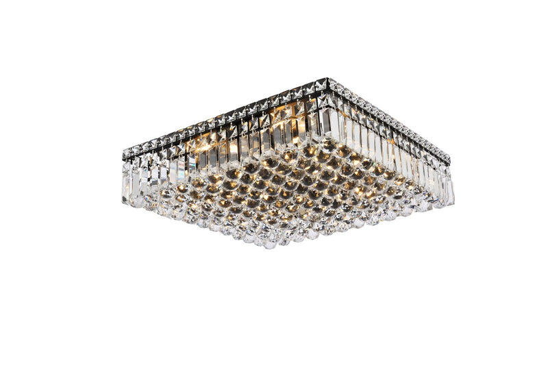 Elegant Lighting - V2032F20BK/RC - 12 Light Flush Mount - Maxime - Black And Clear