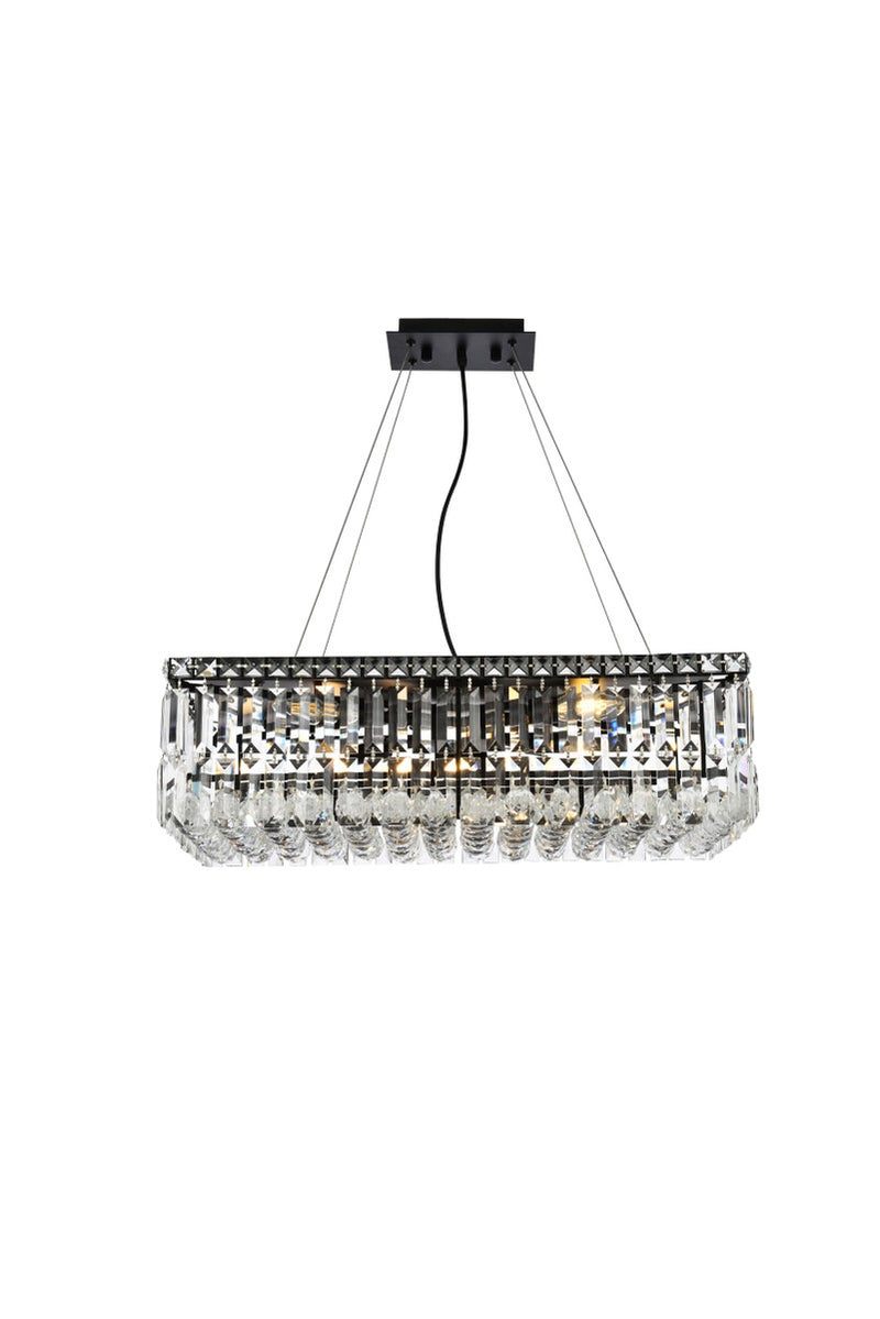 Elegant Lighting - V2034D24BK/RC - Six Light Chandelier - Maxime - Black And Clear