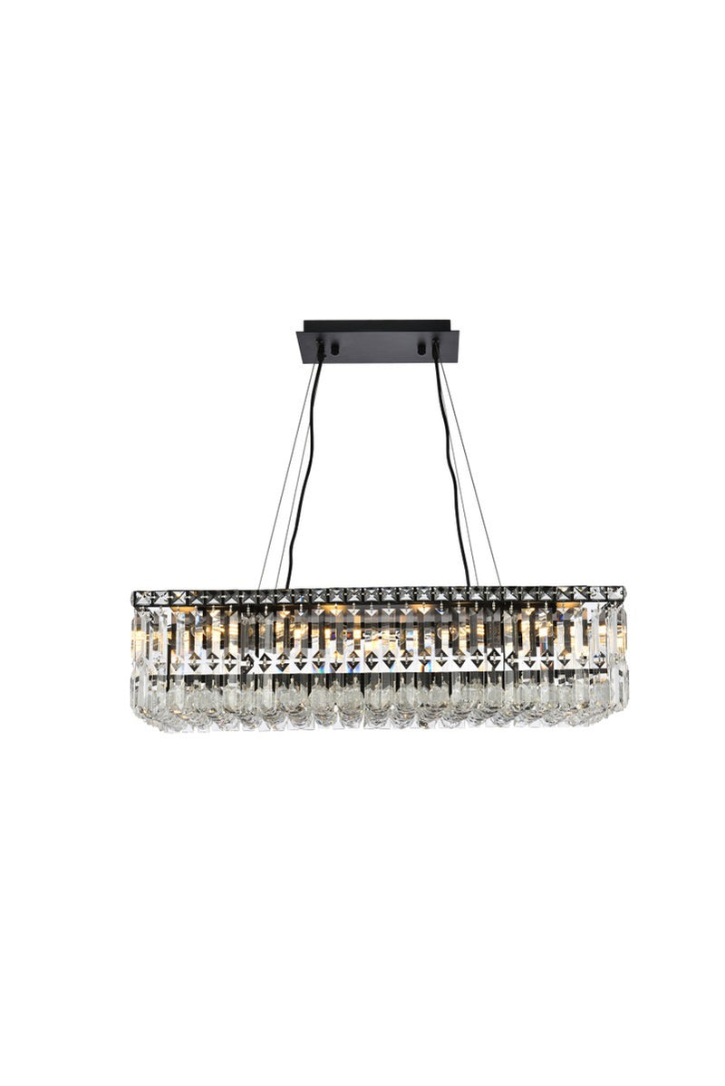 Elegant Lighting - V2034D28BK/RC - 16 Light Chandelier - Maxime - Black And Clear