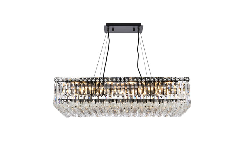 Elegant Lighting - V2034D32BK/RC - 16 Light Chandelier - Maxime - Black And Clear