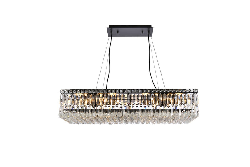 Elegant Lighting - V2034D36BK/RC - 16 Light Chandelier - Maxime - Black And Clear