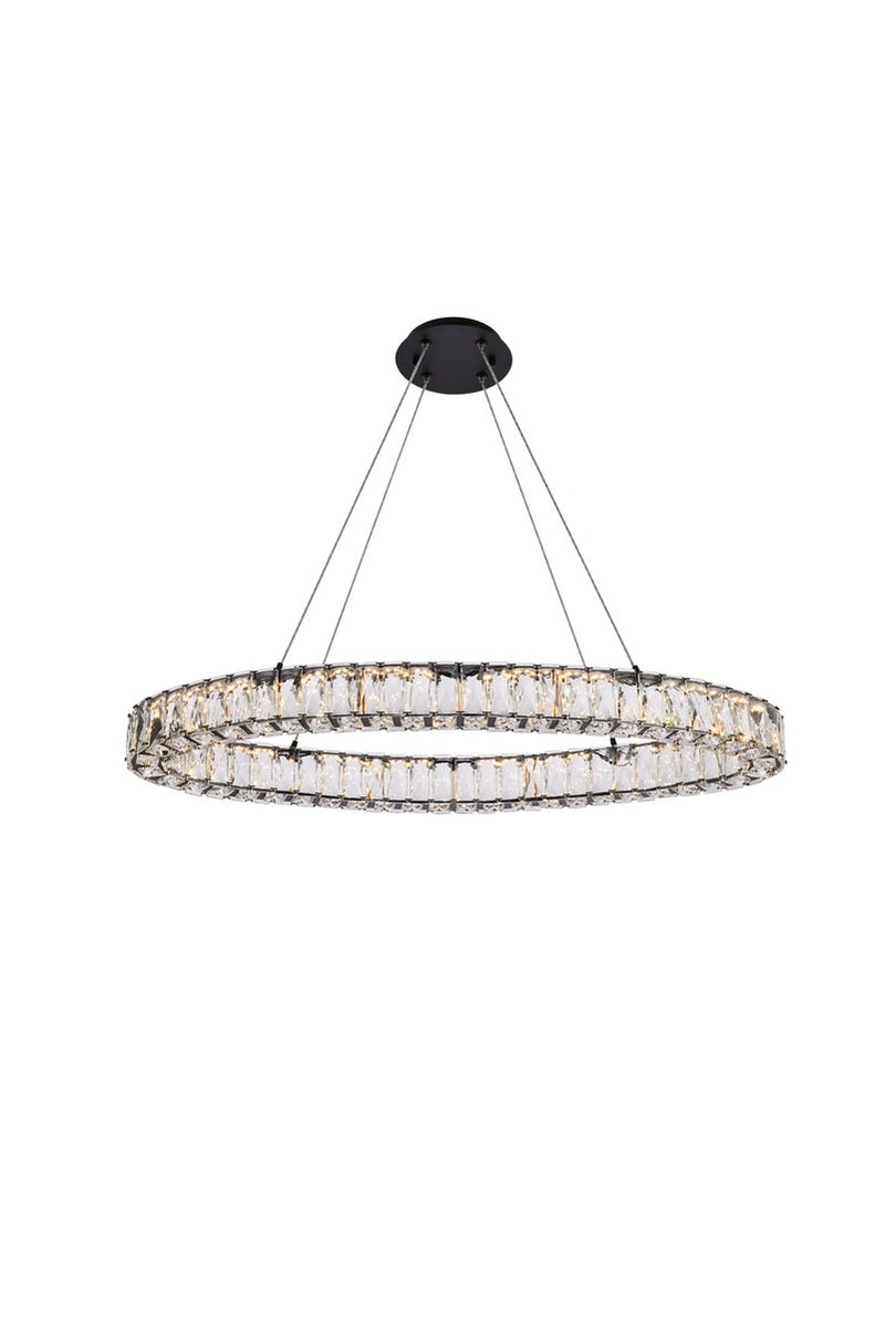 Elegant Lighting - 3503D36BK - LED Pendant - Monroe - Black