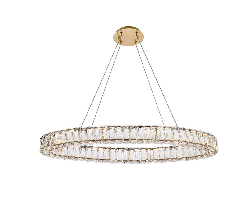 Elegant Lighting - 3503D36G - LED Pendant - Monroe - Gold