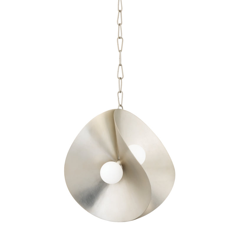 Corbett Lighting - 330-18-WSL - Four Light Pendant - Peony - Warm Silver Leaf