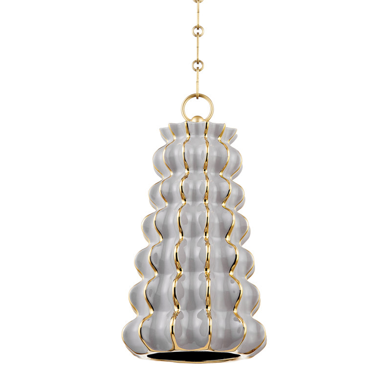 Corbett Lighting - 394-10-CGG - One Light Pendant - Esperanza - Ceramic Gloss Gray
