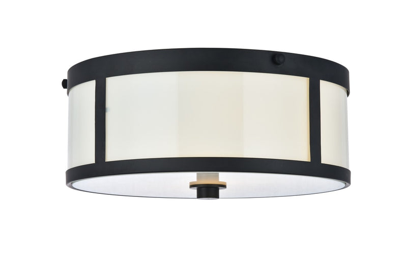 Elegant Lighting - LD6019 - Two light Flush Mount - Hadrian - flat black