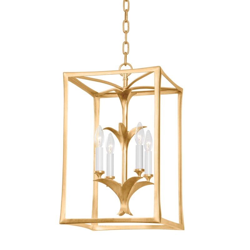 Corbett Lighting - 435-31-VGL/GL - Four Light Lantern - Bergamo - Vintage Gold Leaf